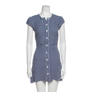 Reformation Plaid Print Mini Dress